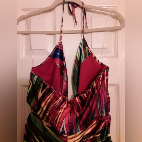 AKIRA MULTI-COLORED RUCHED DRESS SIZE: XL - Picture 3 of 4